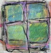 « Sans titre XIII » — Technique mixte — acrylique, encre, pastel sur papier, Agnès Guédeu