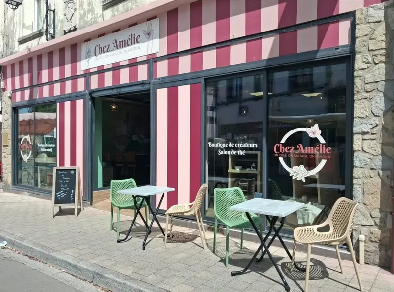 La devanture de Chez Amélie, boutique de créateurs et salon de thé à Étaples