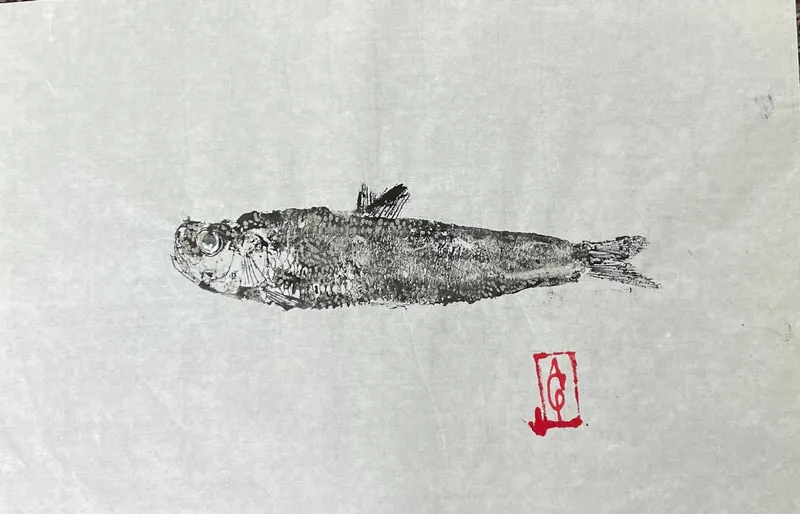 « Empreinte » — Encre sur papier de riz, Agnès Guédeu